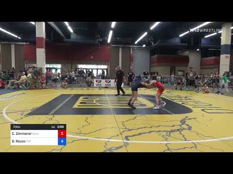 70 Lbs Rr Rnd 3 - Charlotte Zimmerer, Black Fox Wrestling Academy Vs Bella Reyes, Top Dog Wrestlin