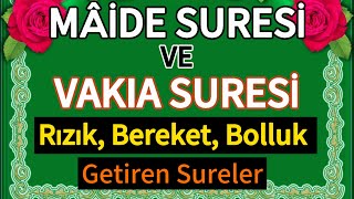 MÂİDE SURESİ VE VAKIA SURESİ☘️Rızık, Bereket, Bolluk Getiren Sureler🤲🏻