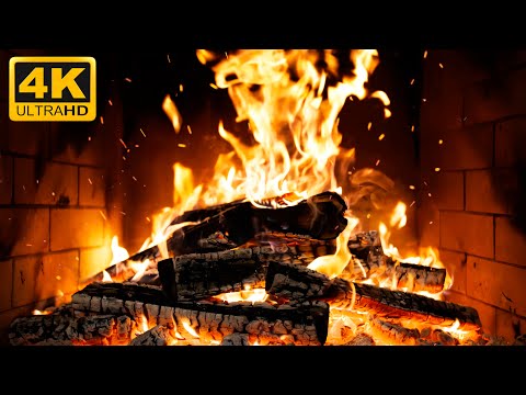 🔥 The Most Relaxing Fireplace with Burning Logs & Crackling Fire Sounds for Restful Night Sleep