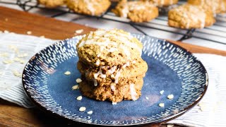 ICED OATMEAL COOKIES│HOLIDAY COOKIE COLLECTION│HEALTHYISH COOKIES