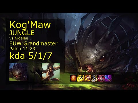 Rank 4 EUW Kog'Maw: Jungle vs Nidalee