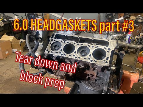 6.0 Head Gaskets Part #3 ... Teardown and block prep