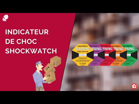 Indicateur de choc ShockWatch pour colis et emballages