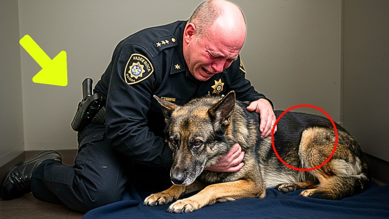 An elderly K9 German Shepherd was dying, so he howled, asking to see his owner until...