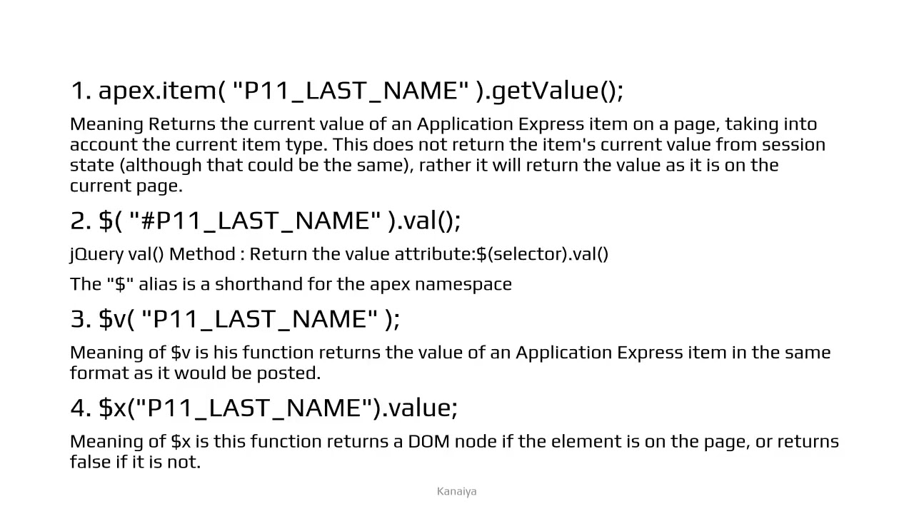 JavaScript APIs In Oracle APEX