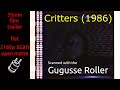 Critters 1986 35mm Film Trailer Flat Open Matte 2160p