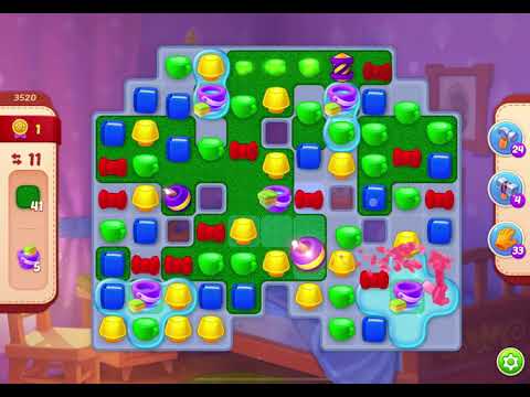 HomeScapes Level 3520 no boosters (17 moves)