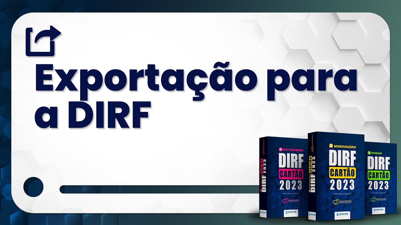 Exportação para a DIRF - DIRF Cartão 2024