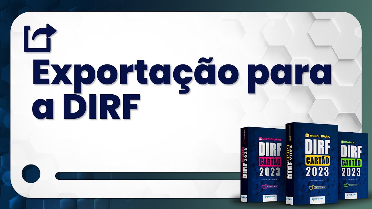 Exportação para a DIRF - DIRF Cartão 2024