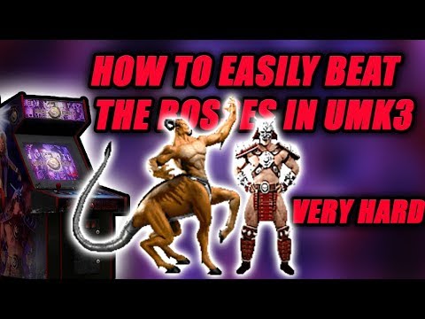 How To Easily Beat The Bosses In UMK3 Very Hard (Motaro & Shao Kahn)