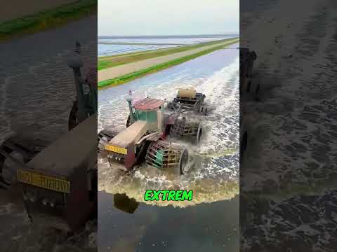 Warum fährt dieser Traktor ins schlammige Reisfeld?