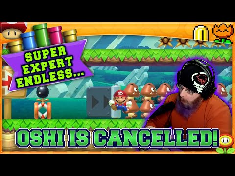 OSHI IS CANCELLED! | Super Mario Maker 2 Super Expert No Skip with Oshikorosu! [61]