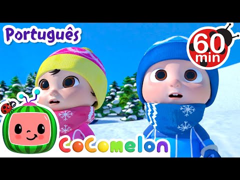 Capa de Cocomelon em Português | Canção do esqui | Compilação de Desenhos Animados e Músicas Infantis