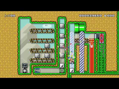左の扉→全自動　真ん中の扉→ピタゴラスイッチ 右の扉→ミニゲーム by たか - SUPER MARIO MAKER - NO COMMENTARY 1bi