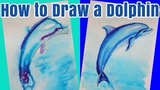 How to Draw a Dolphin Kids Step by Step Art Tutorial