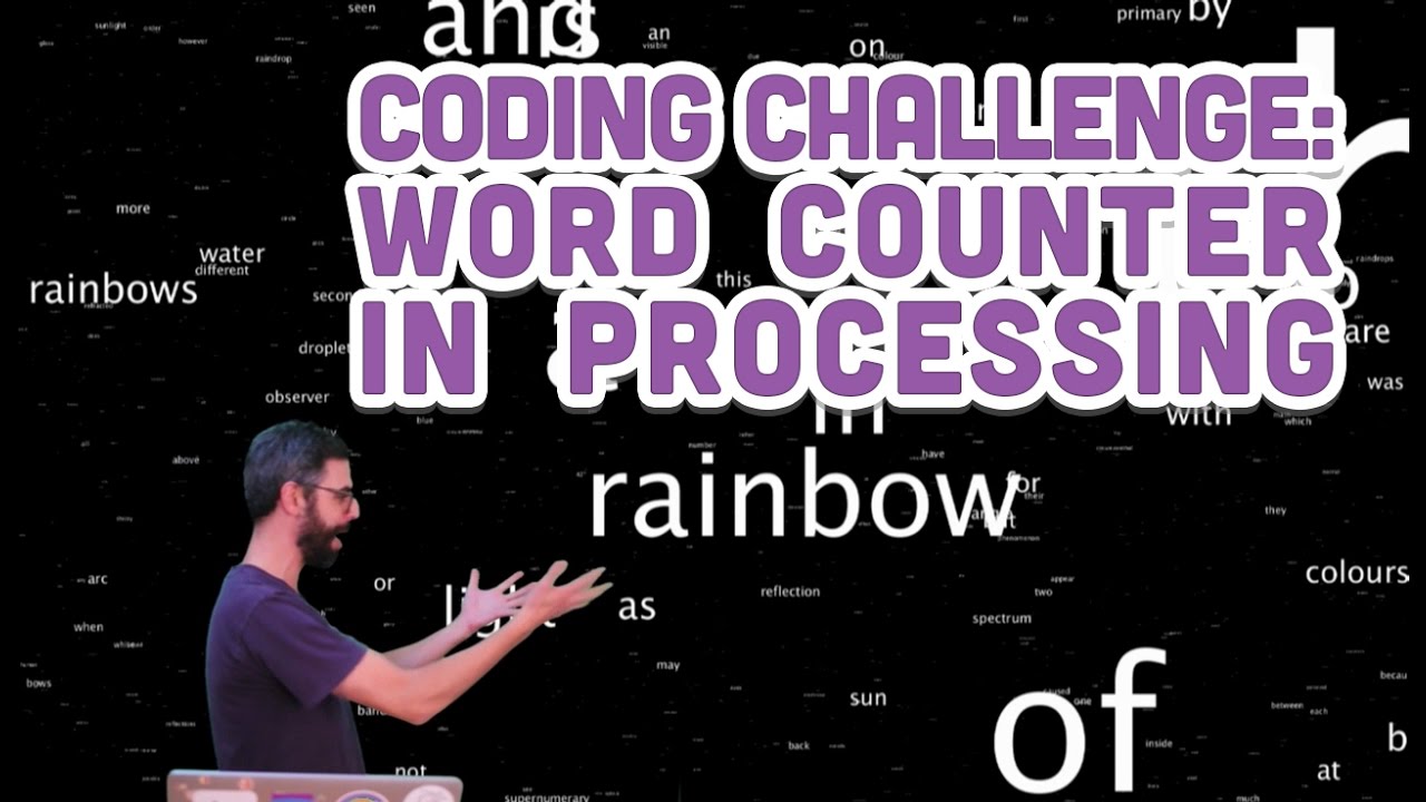 Coding Challenge #40.2: Word Counter in Processing