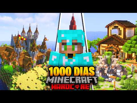SOBREVIVI 1.000 DIAS EM UM ILHA DESERTA  NO MINECRAFT HARDCORE - O FILME COMPLETO