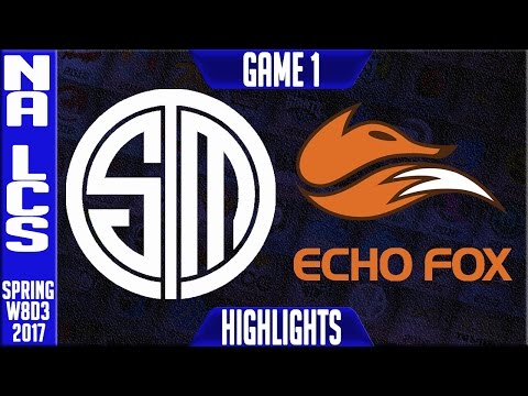 TSM vs Echo Fox Game 1 - NA LCS W8D3 Spring 2017 - TSM vs FOX G1