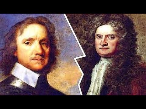 Oliver Cromwell und Isaac Newtone Große Leute in der Geschichte