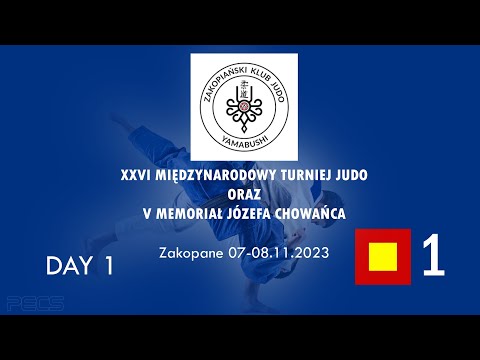 DAY 1 TATAMI 1 XXVI MIĘDZYNARODOWY TURNIEJ JUDO ZAKOPANE 07-08.10.2023