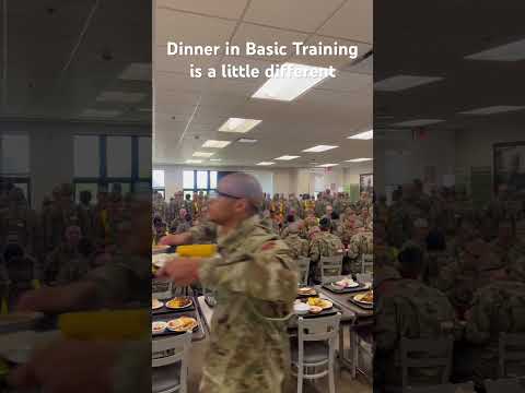 Dinner in Basic Training is a little different #army #drillsergeant #basictraining