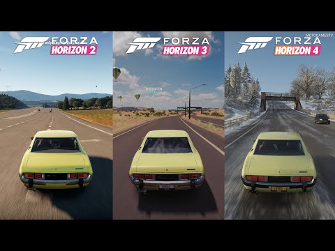 Forza Horizon 2 vs Forza Horizon 3 vs Forza Horizon 4 - 1974 Toyota Celica GT Sound Comparison