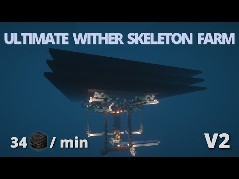 Elyrio3 - Minecraft Ultimate Wither Skeleton Farm 34 skulls/min (Single dimension) V2