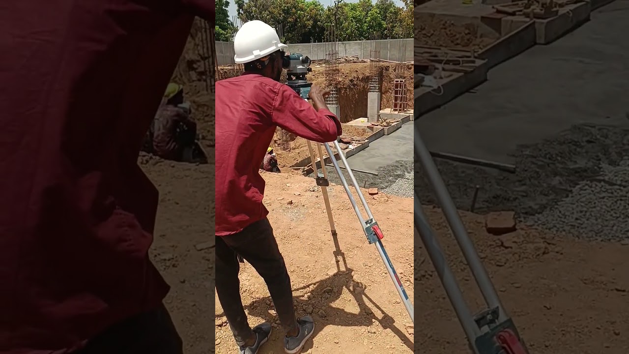Machine Foundation PCC leveling  work using Dumpy level #civilsiteknowledge #civil #construction
