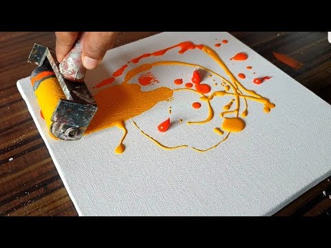 Making of Abstract Painting / Using Brayer and Acrylics / EASY / Project 365 days / Day #078
