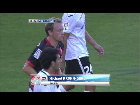 Gol de Cabral (1-1) en el Valencia CF - Celta de Vigo Jornada 4