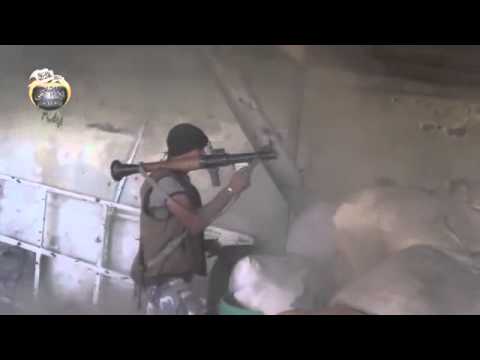 استهداف  قوات النظام بصاروخ  آر بي جي من قبل ألوية وكتائب الحبيب المصطفى في المليحة في محافظة دمشق