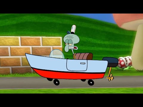 Squidward in Mario Kart