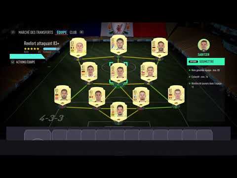 FIFA21 SBC / DCE - RENFORT ATTAQUANT 83 + - SOLUTION PAS CHER