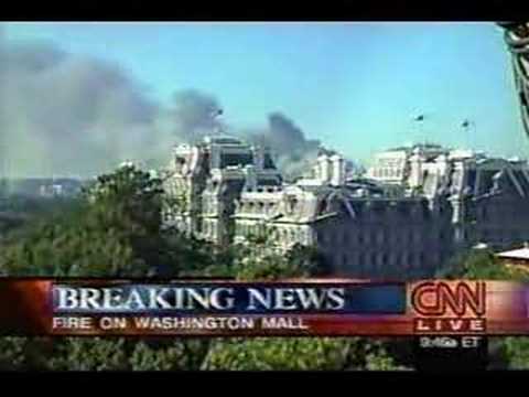 9/11/01 - CNN Live Coverage Pentagon Attack