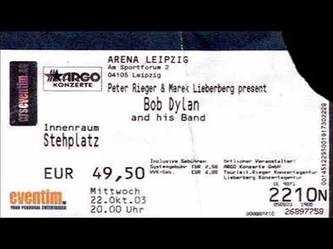 Bob Dylan 2003 Autumn Tour of Europe - Leipzig, Germany 22nd October 2003