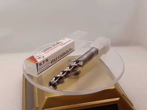 Uncoated Cemented Carbide End Mill 45ALE 8.0x30xD8x75 3f fine polished