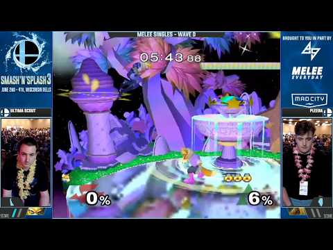 Smash n Splash 3 - Ultima Scout (Fox) vs. Pleeba (Sheik) - SSBM - Singles Wave D