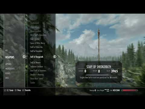 Weapon Stats: The Elder Scrolls V Skyrim-Staff of Sheogorath