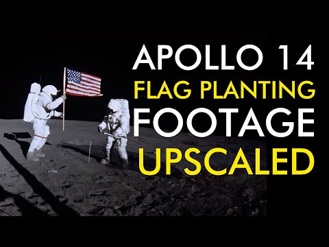 Apollo 14 Flag Deployment - Upscaled HD Footage with Audio
