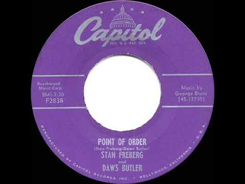 1954 HITS ARCHIVE: Point Of Order - Stan Freberg & Daws Butler