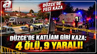 Düzce'de Korkunç Kaza: 4 Ölü, 9 Yaralı | A Haber