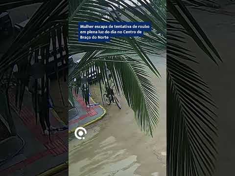 Mulher escapa de tentativa de roubo em plena luz do dia no Centro de Braço do Norte