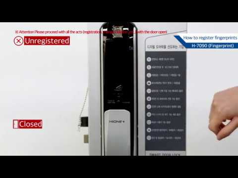 Hione Plus Smart Digital Door Lock :  How to register fingerprints for fingerprint type doorlock