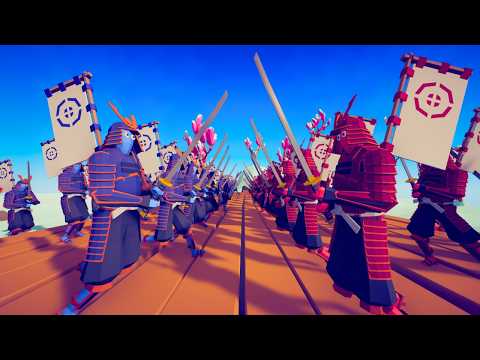 50x SAMURAI vs 50x SAMURAI SENGOKU JIDAI BATTLE - TABS | Totally Accurate Battle Simulator