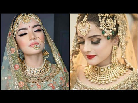 Most Beautiful Gold Bridal Jewellery Design's with Real Strings And Stones Fittings