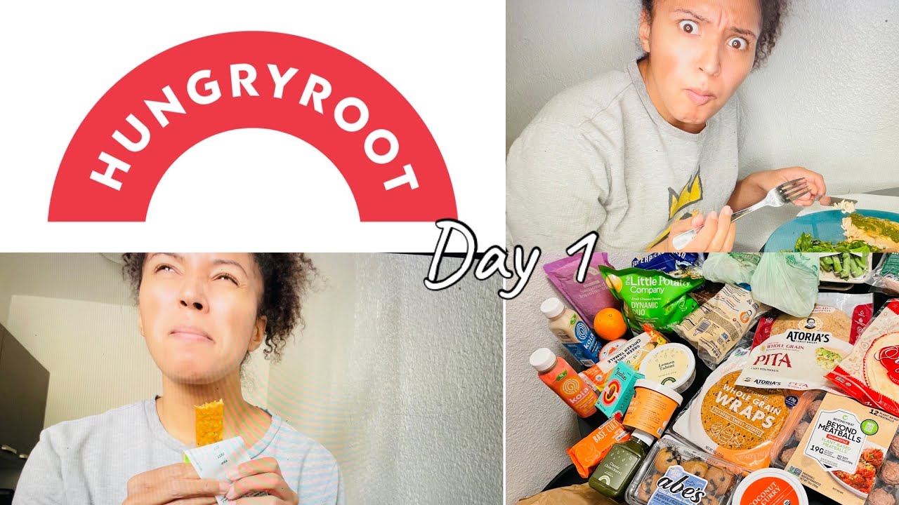DAY 1 TRYING HUNGRYROOT (A Healthy Grocery/Meal Service) Ep. 1