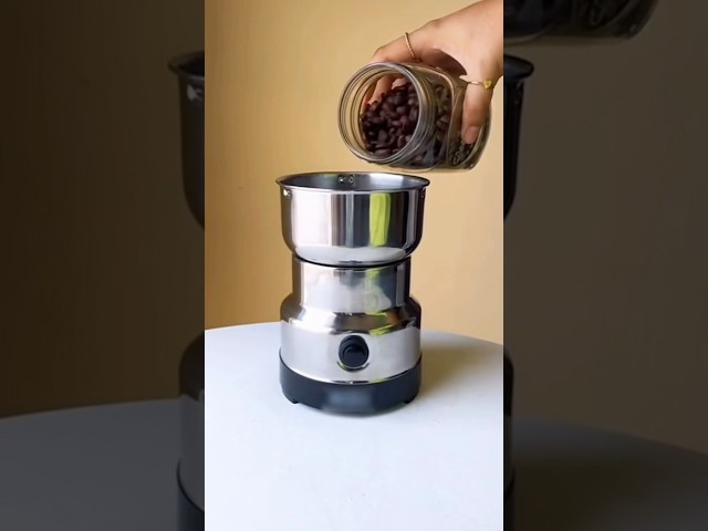 Vídeo relacionado con Retoo - Molinillo de café eléctrico con cuchillo de percusión de acero inoxidable, molino de cerámica en movimiento, grosor ajustable, cuchillo batidor de acero inoxidable, café filtro, espresso