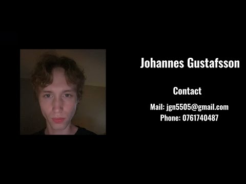 Showreel Johannes Gustafsson