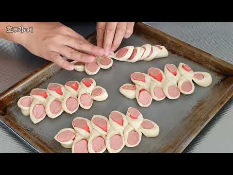 식가위 하나 있으면 소세지빵이 엄청 쉬워집니다 / 찰흙놀이하듯 재밌게 소세지빵 만들기 /Tips for mini Sausage pizza