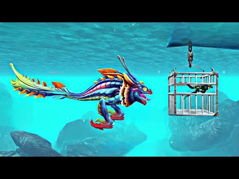 Cosmic Alan Shark Attack On Cage Diver - Hungry Shark World - New COSMIC ALAN Shark